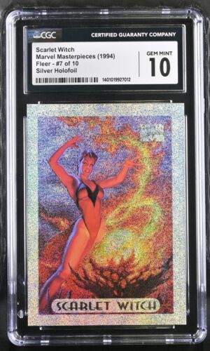 1994 Marvel Masterpieces (1994 Fleer) #7 of 10 Scarlet Witch CGC 10 - Picture 1 of 2