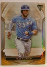 ALEX GORDON /199 AMBER BASE CARD 2019 TOPPS TRIPLE THREADS