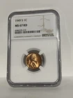1949-S Lincoln Cent, NGC MS-67 Red, Very Attractive, Flashy Red Penny, No Spots