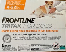 Frontline Plus Tritak Effective Flea Tick mange drop Dogs 4-22 lbs 6 doses