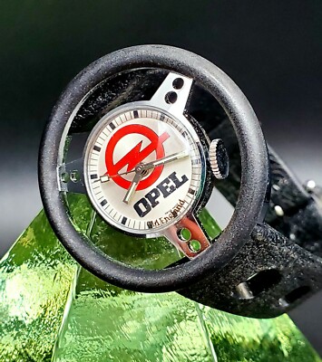 Vintage Old England OPEL 1970's NOS Steering Wheel Men's Watch Swiss Made  !!
