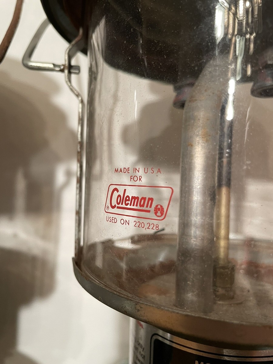 Vintage Coleman Pyrex Glass Powerhouse 290 & 220 228f Lantern Set