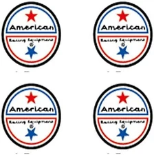 4X American Racing Equipment Vintage Wheel Center Hub Cap Stickers Emblem 1.77" 