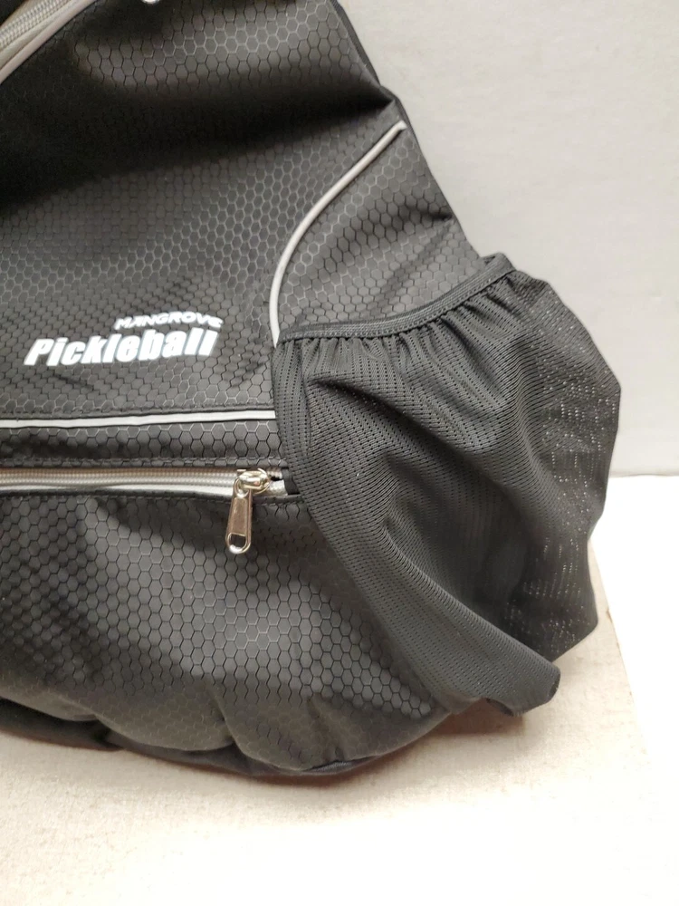 Pickleball Bag Mens Womens Backpack Adjustable Sling Bag Black Pickleball Bag Mens Womens Backpack Adjustable Sling Bag Black