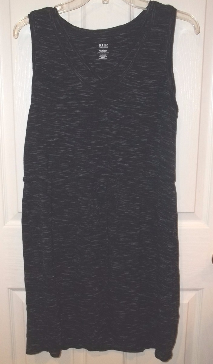 ana black dress Anna Black Cotton Dress Pockets | Sleeveless Midi main image 1