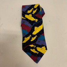 The Beatles Tie Vintage Yellow Submarine Apple Corps 1991 100 Silk Tie 58 x 4