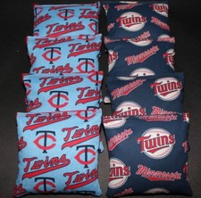 Minnesota Twins NOSTALGIC CORNHOLE BEANBAGS Game MLB 8 Quality Handmade Bags