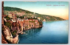 Italy Sorrento City View Vintage Postcard