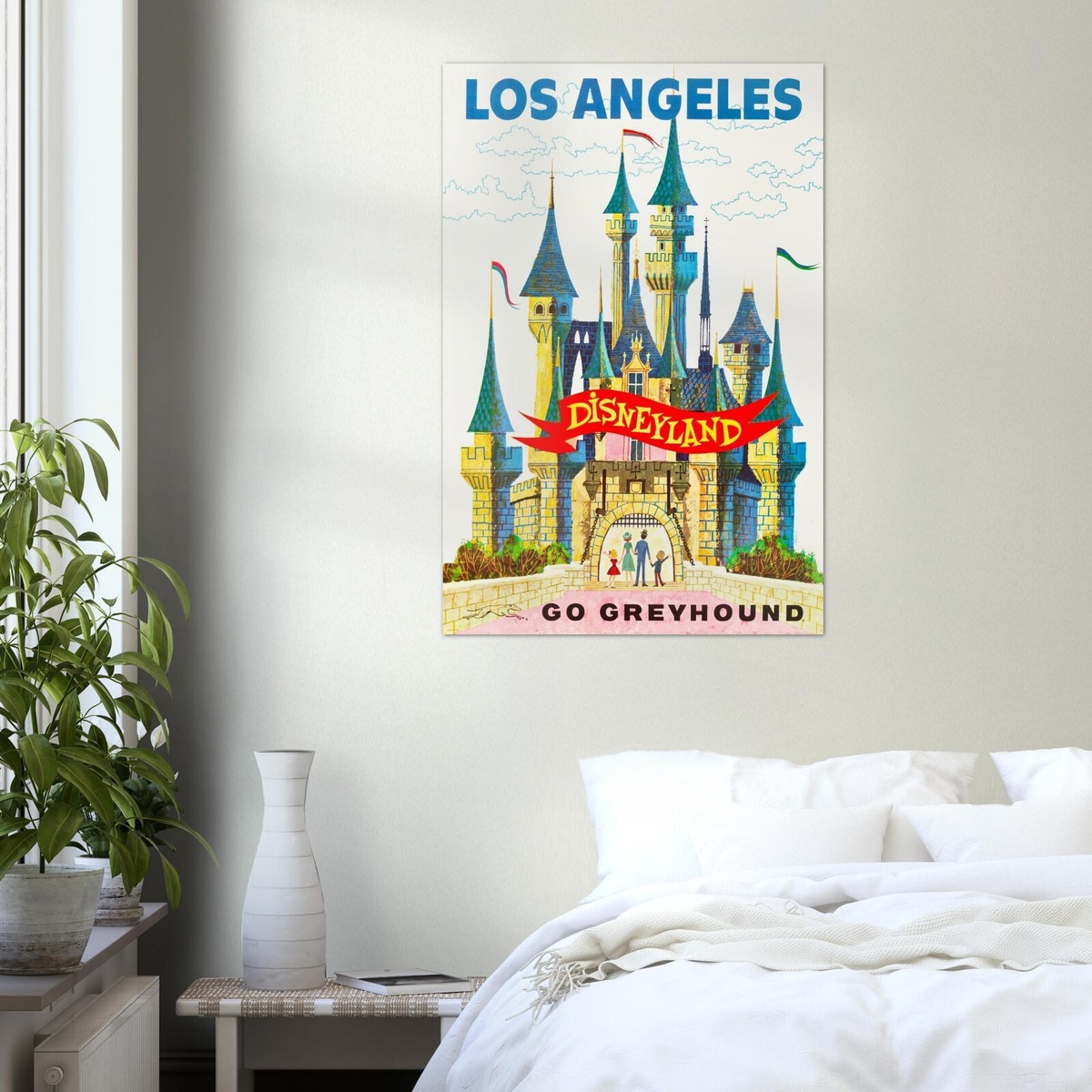 Go Greyhound - Los Angeles - Disneyland Attraction Poster - Walt