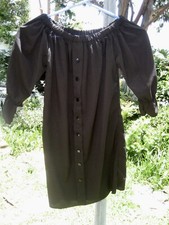 Women's Black Off The Shoulder Long Top Small