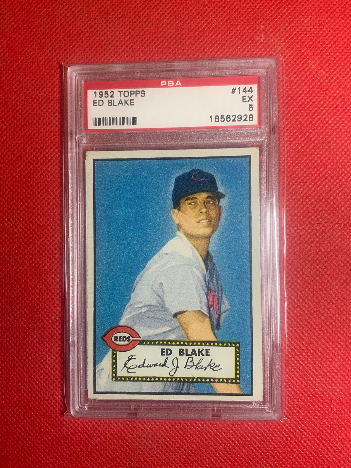 1952 TOPPS ED BLAKE 144 EX RC PSA 5 BASEBALL CINCINNATI REDS