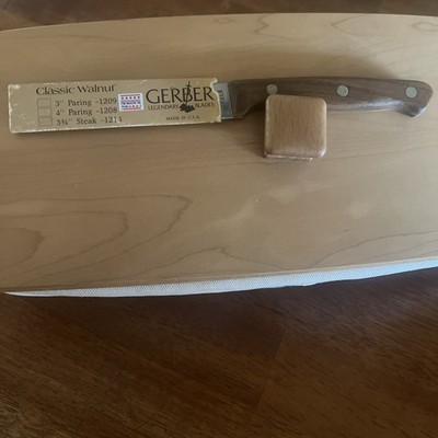 Gerber 3 3/4  Peeler/Paring kitchen Knife Walnut handle