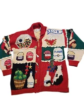 The Eagles Eye handknit knit sweatshirt jelly size small runs big