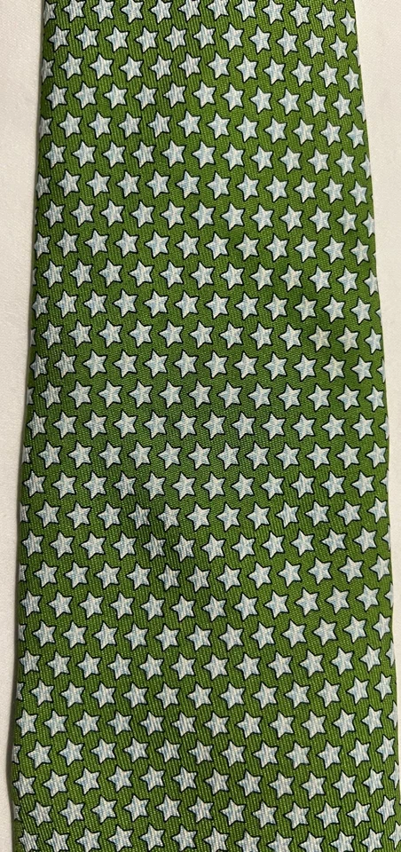 Шелковый галстук Vineyard Vines Martha's Vineyard Flower Green Star - Изображение 2 из 4