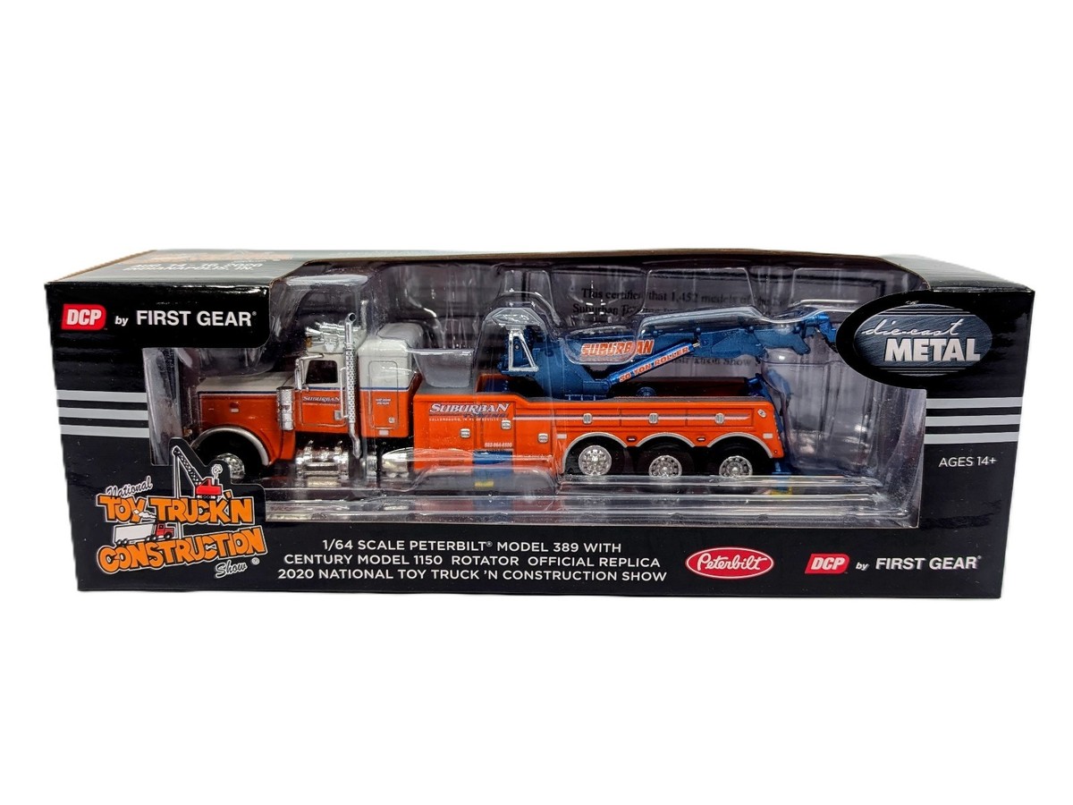DCP First Gear 1/64 Suburban Towing Peterbilt 389 Century 1150