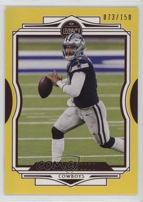 2021 Panini Legacy Yellow /150 Dak Prescott #1 3hd