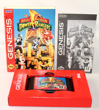 Mighty Morphin Power Rangers Sega Genesis Complete CIB! RARE VARIANT BOX! NICE!