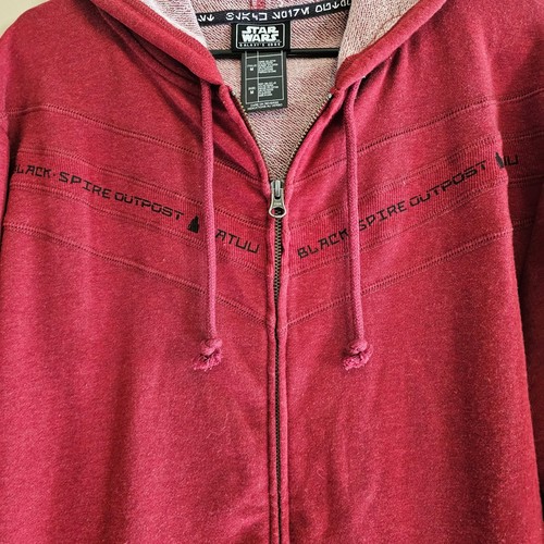 Star Wars Galaxy's Edge Black Spire Outpost Full Zip Hoodie Mens M - Picture 3 of 6