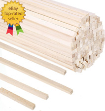 140Pcs 1/4" X 12" Balsa Wood Sticks Square Dowel Rods Unfinished Balsa Wood