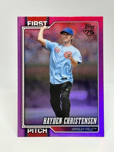 Hayden Christensen 2026 Topps Series 2 First Pitch Pink #FP-15 Cubs SP
