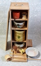 Japanese Tea Ceremony Set 11 Pieces Tanzaku Box Chawan Mizusashi Natsume