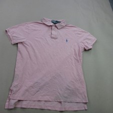 Polo Ralph Lauren Shirt Mens Large Short Sleeve Custom Fit Pink Lightweight