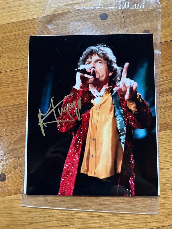 Mick Jagger 8 x 10 Autographed Photo Authentic Guaranteed