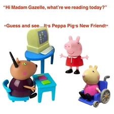 Rare GC Open-box | Madam Gazelle, Mandy Mouse, Wheel Chair, Desk, Free Peppa Pig