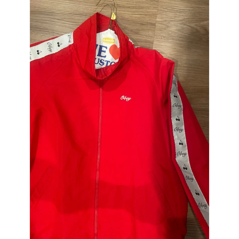 Chaqueta roja Obey Worldwide para hombre M Foto 2 de 4