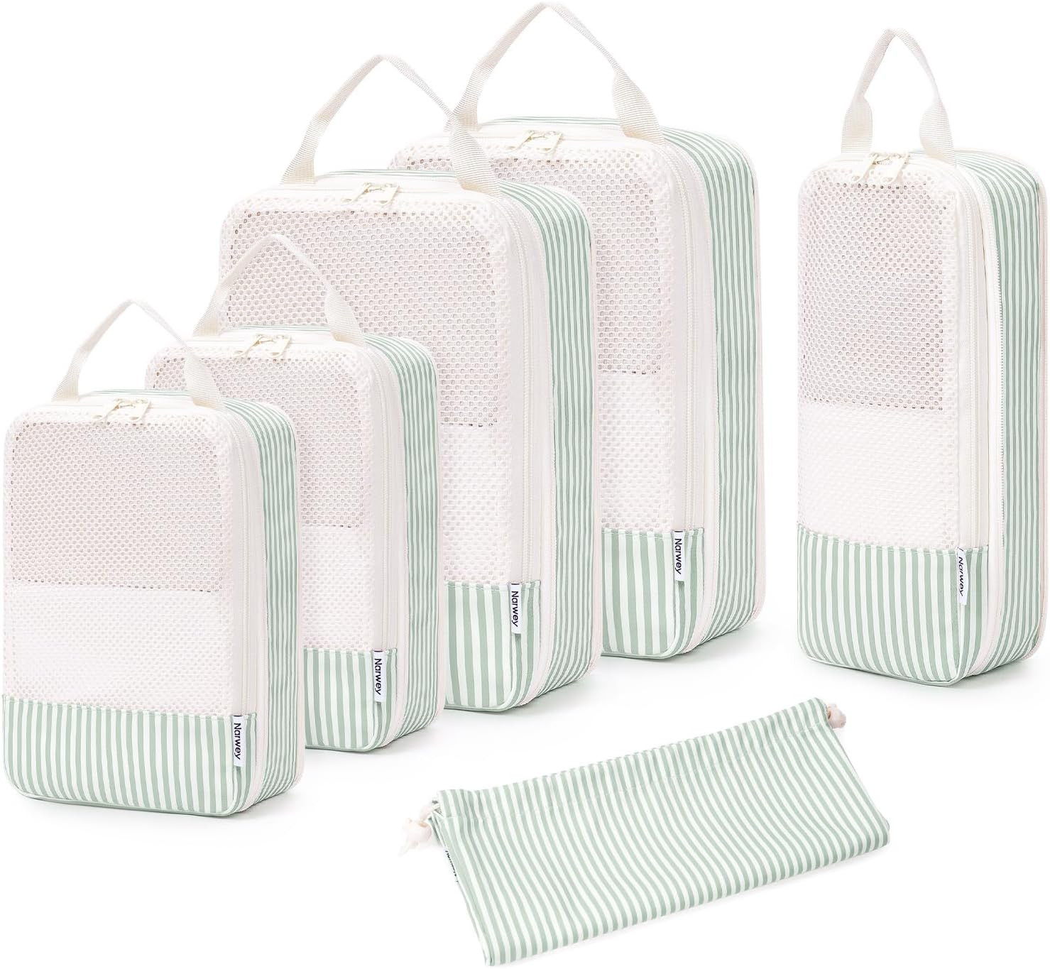 5 pezzi di cubi di compressione, organizer per bagagli espandibile da viaggio per valigia, set di borse a cubo di compressione | Leroy Merlin