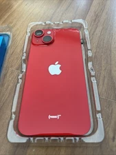 Back Glass W/MagSafe Magnet &NFC Flashlight For iPhone 14 OEM Pull Grade A Red