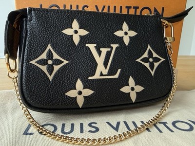 Louis Vuitton Mini Pochette Accessoires Monogram Empreinte Bicolor Leder Clutch