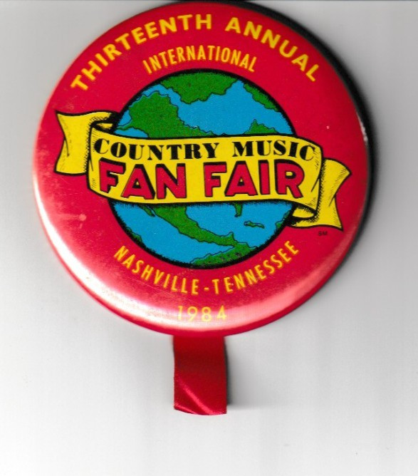 13th Annual Country Music Fan Fair Nashville Tennessee Event Pin Button 1984
