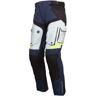 Mens Motorcycle Trousers 4XL - Modeka Panamericana II 2 Waterproof - Blue Light Grey