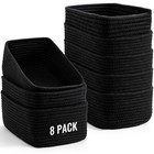 8 Pack Small Storage Baskets for Organizing, Woven Rope Bins for Bathroom, Cl...