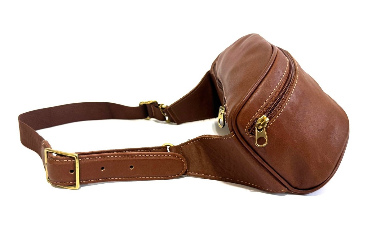 RARE Coach Vintage British Tan Leather Waist Pouch Fanny Pack