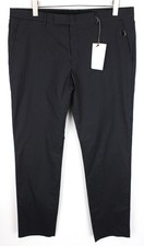 RICHMOND Men Trousers 54 Grey Cotton Blend Stretch Striped Pattern Formal