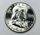 1951 D FRANKLIN HALF DOLLAR! GEM BU+! FULL BELL LINES! FABULOUS PIECE! NR #G3607
