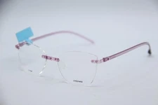 NEW 2.5 ITALEE EYE214/52 65P PINK CLEAR GUNMET AUTHENTIC FRAMES EYEGLASSES 52-19