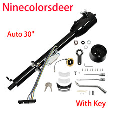 30 Black Gm Tilt Automatic Steering Column W Key 9 Bolt Adapter 30 Black Gm Tilt Automatic Steering Column W Key 9 Bolt Adapter