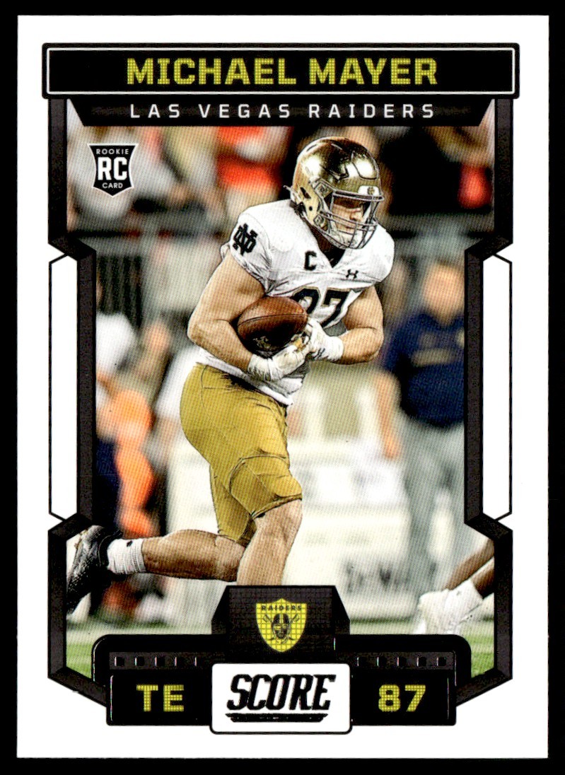 MICHAEL MAYER 2023 SCORE ROOKIE RC LAS VEGAS RAIDERS #337