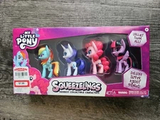 My Little Pony MLP Squeezelings Rarity, Dash, Twilight, Pinkie 2.5" Figures New