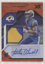 2021 Panini XR Rookie Swatch Auto Orange 13/25 Tutu Atwell #RSA-TAT Auto 04cw