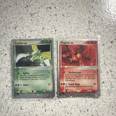 Nintendo Pokémon TCG EX Ruby & Sapphire Scyther ex Magmar ex Holo Lot 2