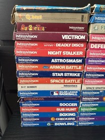 Lot Of 36 Intellivision Games With Box - Sub Hunt + Dungeons & Dragons + Frogger