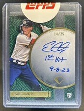 2024 Topps Diamond Icons Evan Carter Iconic Firsts Inscription Auto RC #/25