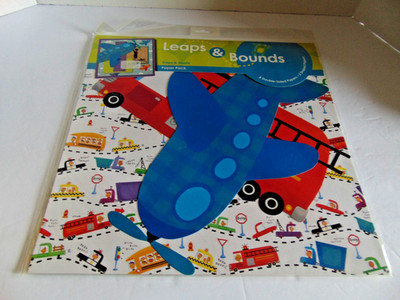 Leaps & Bounds Snips & Snails Scrapbook Paper Pack NWT Boys, Airplane, Trains