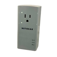 Netgear Powerline 1200 Ethernet LAN Extender PLP1200S White W/ Extra Outlet