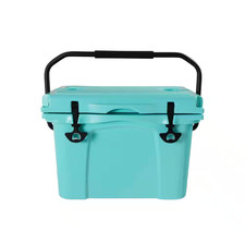 25 Qt. Blue Portable Hard Cooler with Bottle Opener and Cup Holder Insulated Ice