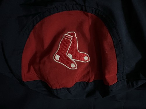 NWT Nike Boston Red Sox MLB Pull Over Hoodie Jacket Mens L Navy Red Quarter Zip - Picture 11 of 12